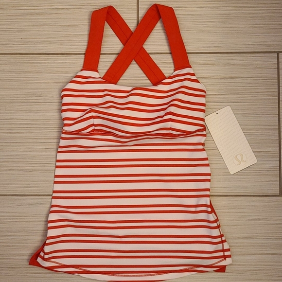 🎆Lululemon Track and Train Tank in Twin Stripe Love Red/Love Red - Picture 5 of 13
